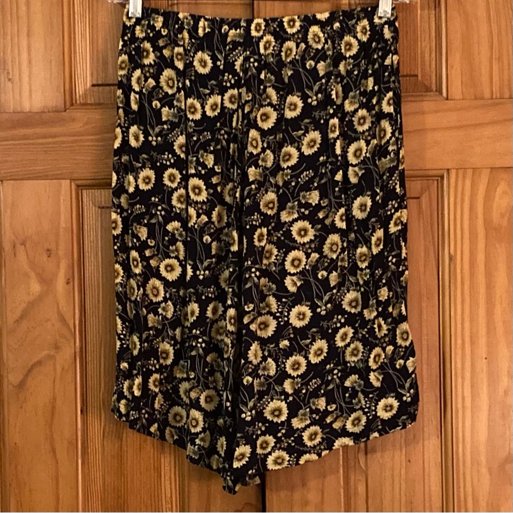 NWOT Stefano Basics Vintage 80s 90s Skort Dress Shorts Black Yellow Size L Large